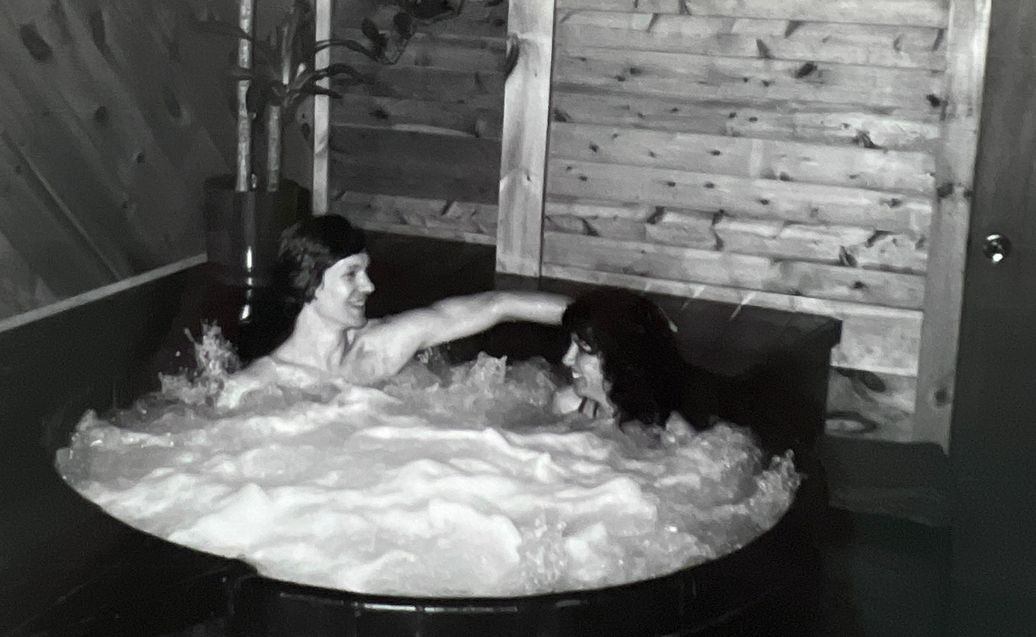 Mom and Dad in the tub